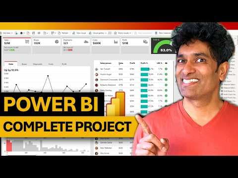 FREE Adv. Masterclass on Power BI - Create a Sales Analytics Dashboard (with files 📁) thumbnail