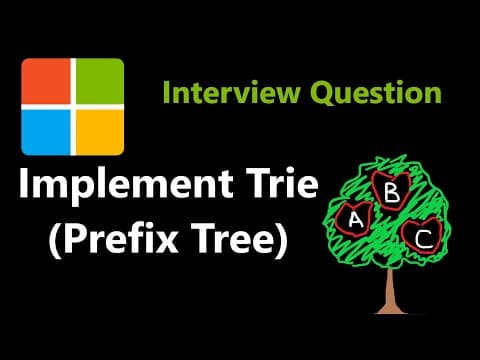 Implement Trie (Prefix Tree) - Leetcode 208 thumbnail