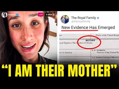 Meghan TERRIFIED as Palace Opens NEW Investigation Into Archie & Lilibet’s Birth Records thumbnail