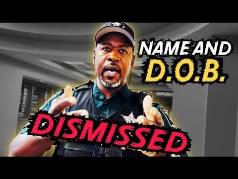 ID Refusal• Dumb Cop gets Completely Owned and Dismissed• 1st Amendment HUGE FAIL!! thumbnail