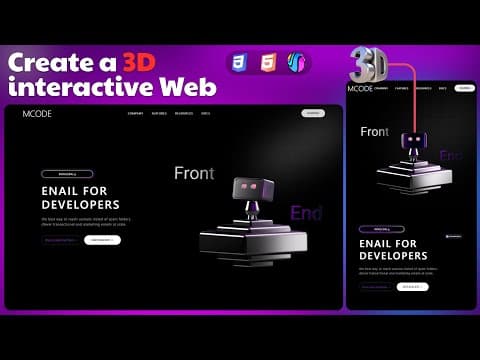 Build a Stunning 3D Website with HTML, CSS & Spline! 🎨✨ thumbnail