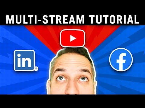 How to Multi-Stream on YouTube, Facebook, & LinkedIn SIMULTANEOUSLY (restream tutorial) thumbnail
