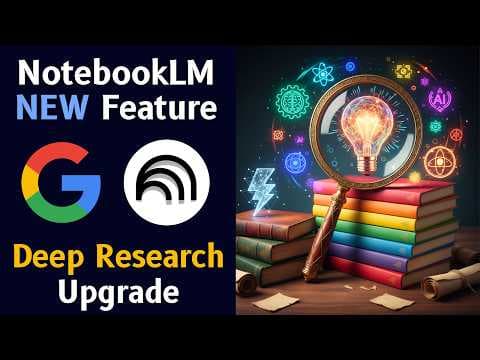 NEW NotebookLM Feature: Deep Research 📚 How & Why It Works Better 🔍 thumbnail