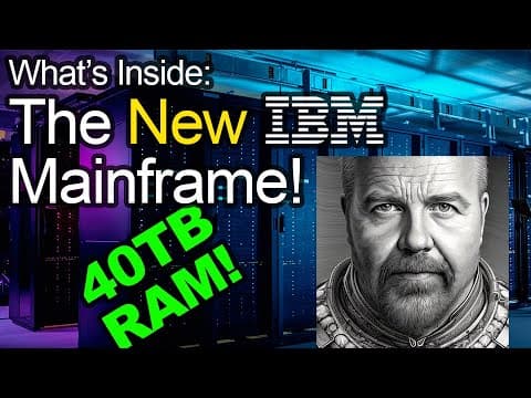 Why Do Mainframes Still Exist?  What's Inside One?  40TB, 200+ Cores, AI, and more! thumbnail