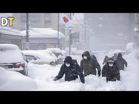 Hokkaido, Japan Hit by Severe Snowstorm! 106 km/h Winds and Blizzards in Sapporo thumbnail
