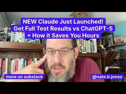 NEW Claude Just Launched! Get Full Test Results vs. ChatGPT-5 + How it Saves You Hours thumbnail
