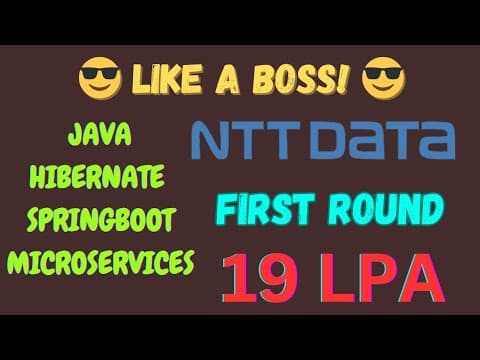 🔔 NTT DATA Interview Experience | 3–7 Years | Java | Spring Boot | Microservices | Java 8 thumbnail