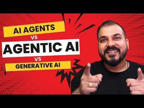 Generative AI Vs Agentic AI Vs AI Agents thumbnail