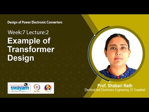 Lec 53: Example of Transformer Design thumbnail