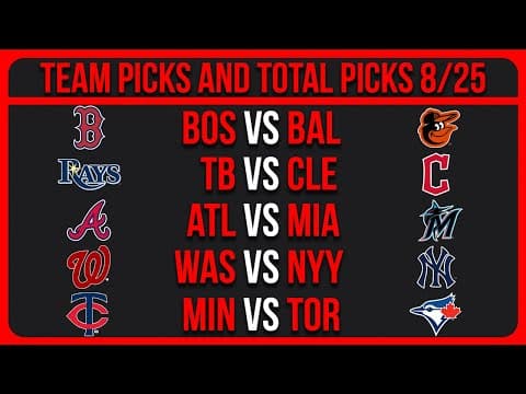 MLB Picks Today 8/25/25 | MLB Picks & Predictions Today 8/25/25 thumbnail