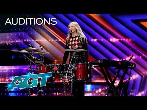 17-Year-Old Mia Morris Delivers an Original Audition as a One Woman Band | AGT 2022 thumbnail