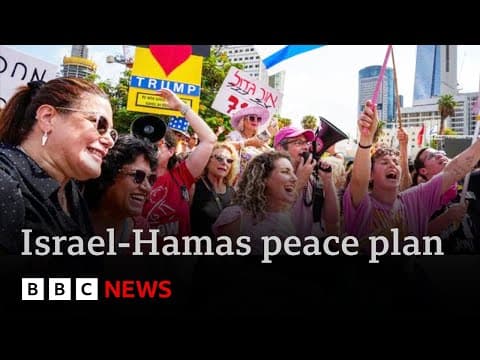 Huge crowds in Israel and Gaza celebrate ceasefire and hostage release deal | BBC News thumbnail