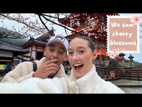 Day 6 In Japan! - Behind The Scenes Filming Dance Videos, Seeing Cherry Blossoms & Lots Of New Foods thumbnail