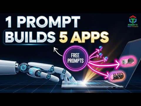 Build 5 Free AI Apps For Free in Minutes (No Code Required) thumbnail