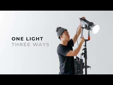 How To Use One Light Three Different Ways | Aputure 600d thumbnail