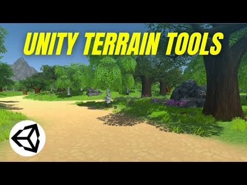 Using Terrain Tools to Create 3D Landscapes (Unity Tutorial) thumbnail