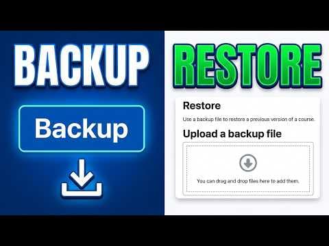 How to Backup and Restore a Moodle Course thumbnail