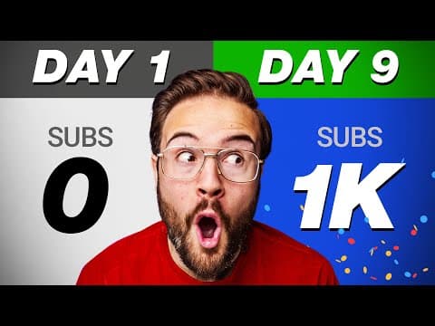 From 0 to 1,000 Subscribers in Just 9 Days… How I Did It thumbnail
