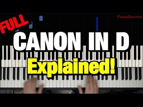 HOW TO PLAY "CANON IN D" BY PACHELBEL (PIANO TUTORIAL LESSON) thumbnail