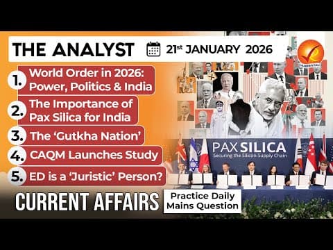 Current Affairs Today 21 JAN 2026 I UPSC Daily Current Affairs I The Hindu Analysis I The Analyst thumbnail