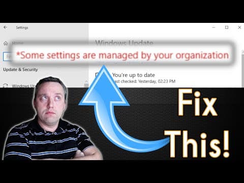 How to Fix Settings are Managed by your Organization Error thumbnail