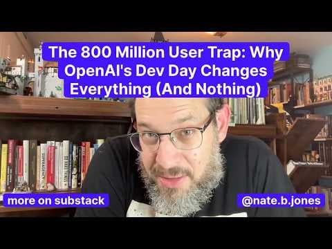 The 800 Million User Trap: Why OpenAI's Dev Day Changes Everything (and Nothing) thumbnail