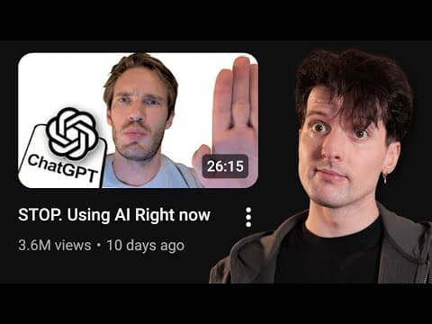 PewDiePie is right about AI thumbnail
