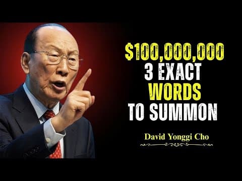 Stop Asking, Command The Universe To Send You $100,000,000 (These Exact Words) - Dr. Yonggi Cho's thumbnail