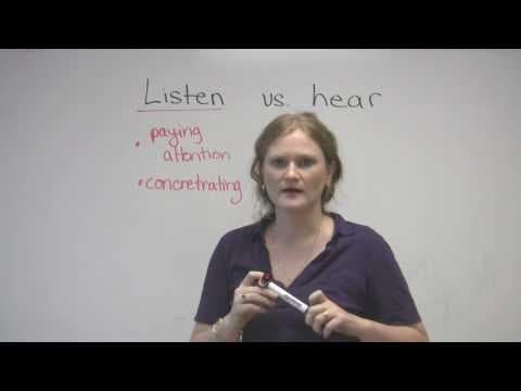 English Vocabulary - Listen & Hear - What's the difference? thumbnail
