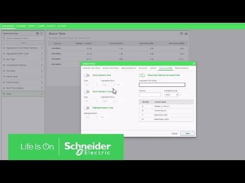 EcoStruxure PME : Table Gadget | Schneider Electric thumbnail