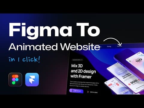 Figma To Real Animated Websites Magically! – No Code Needed | Figma To Framer Sites thumbnail