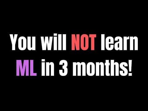 Learn Machine Learning Like a GENIUS and Not Waste Time thumbnail