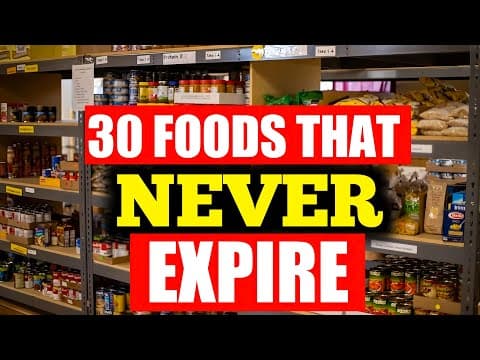 30 Foods To STOCKPILE That NEVER EXPIRE thumbnail