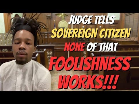 Judge SHUTS DOWN Sovereign Citizen BEFORE He Can Get STARTED thumbnail