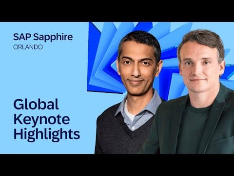Global Keynote Highlights: Business AI, Joule, & Suite in 12 Minutes | SAP Sapphire Orlando 2025 thumbnail