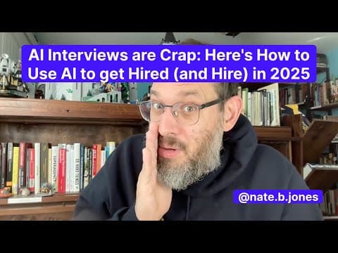 AI Interviews are Crap: Here's How to Use AI to get Hired (and Hire) in 2025 thumbnail