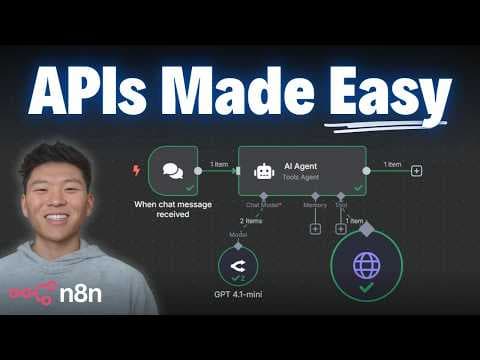 How to Use APIs for AI Agents in n8n thumbnail