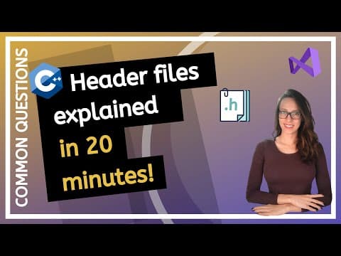 What are header files in C++ ( PROGRAMMING TUTORIAL for beginners) thumbnail