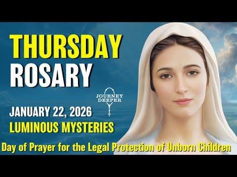 Thursday Rosary ❤️ Luminous Mysteries of the Rosary ❤️ January 22, 2026 VIRTUAL ROSARY thumbnail