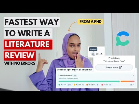 How To Write a Literature Review Using Consensus AI (With Threads + Consensus Meter) thumbnail