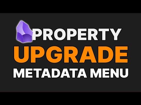 Metadata Menu UPDATE: Editable queries and better property options thumbnail