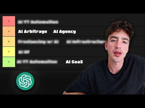 Best ways to make money with AI in 2025 (TIER LIST) thumbnail