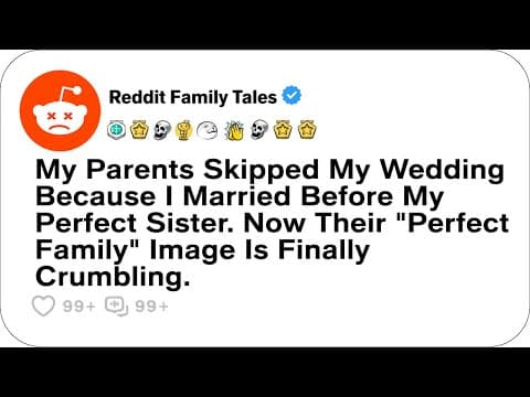 My Parents Skipped My Wedding Because I Married Before My Perfect Sister. Now....- Reddit Stories thumbnail