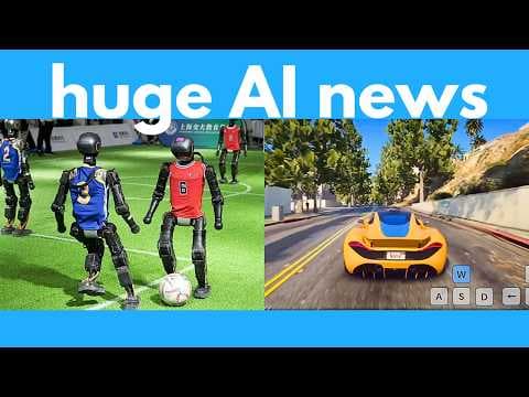 New AI makes any video game, AI decodes DNA, robot soccer, 3D model animator, new AI music generator thumbnail
