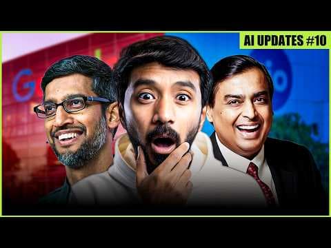 Ambani Just Made ₹35,000 AI Free in India | Top 10 AI Updates This Week thumbnail