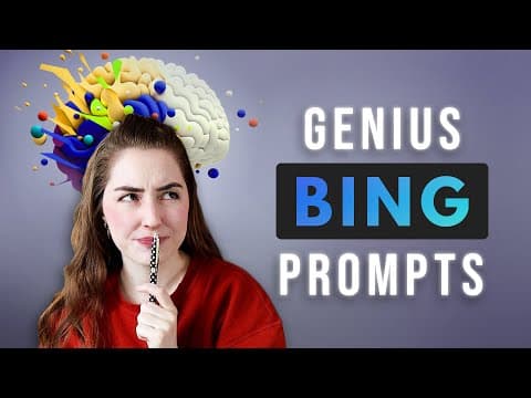 Ultimate Bing AI Playbook: 15 Genius-Level Prompts REVEALED thumbnail