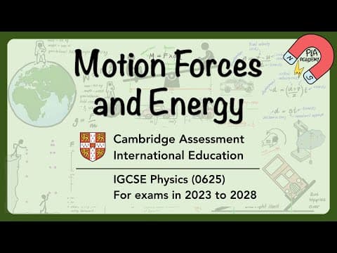 Cambridge IGCSE Physics 0625 UNIT 1 Motion Forces and Energy Revision #igcse_physics thumbnail