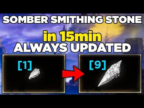*NEW* Fastest Somber Smithing Stone 1 to 9 Location Guide without Volcano Manor Jump! thumbnail
