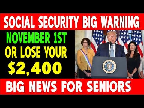 URGENT! Do This Before November 1st or Lose Your $2,400 Social Security Benefits! thumbnail