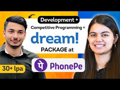 DSA + Development  + CP  got him Dream Package! at Phonepe | Interview lessons thumbnail